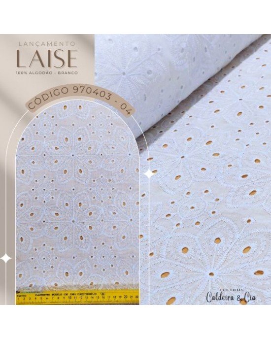 Bordado Laise cor - 04 (Branco)